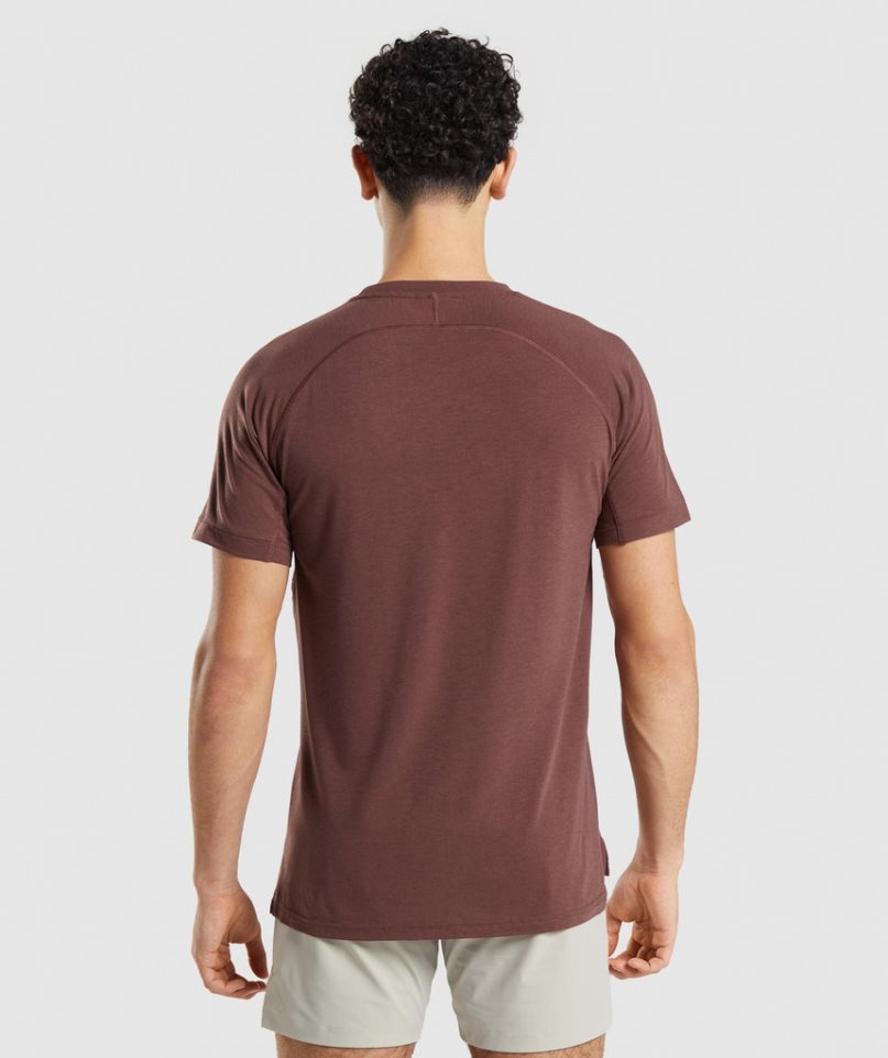 Men's Gymshark Studio Amplify T-Shirts Brown | CA DA560N